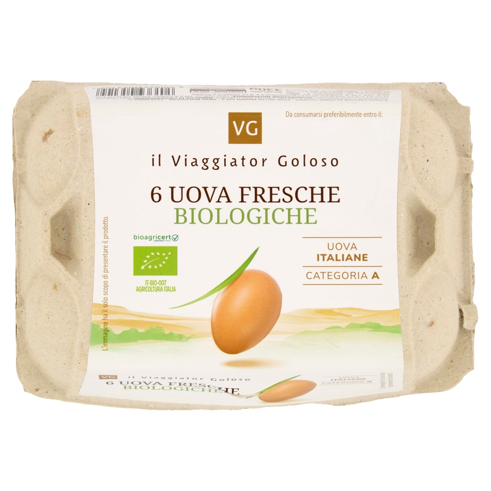 6 Uova Fresche il Viaggiator Goloso il Biologico